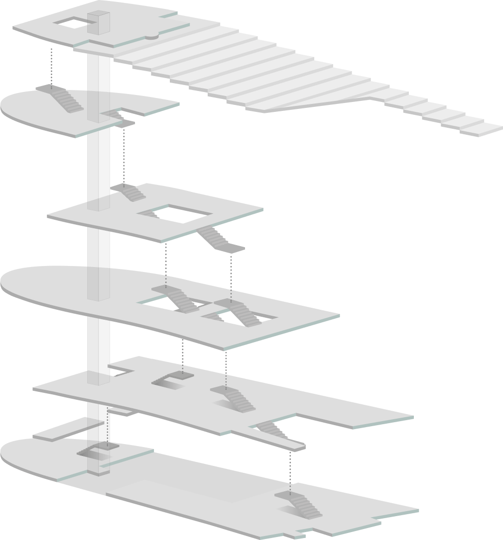 floor plan of the levels in NEMO